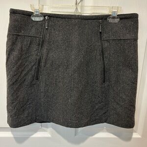 Kenar Y2K Charcoal Grey Wool Blend Mini Skirt Size 12